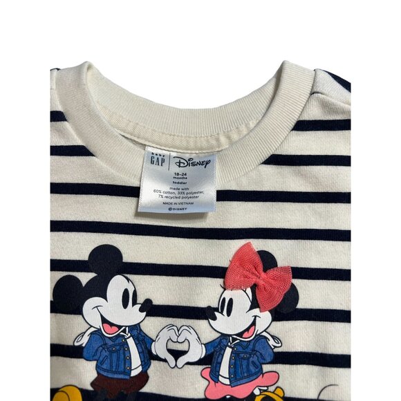 Disney Baby GAP Mickey Minnie Infant Girls Sweatshirt Top Size 18-24 months Exce - Picture 2 of 5